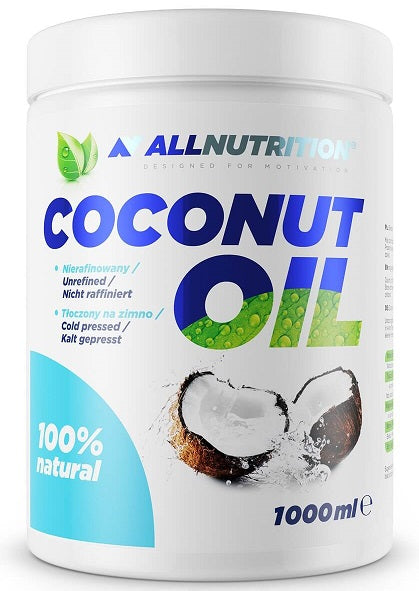 Allnutrition uraffineret koldpresset kokosolie i 1000 ml-flaske