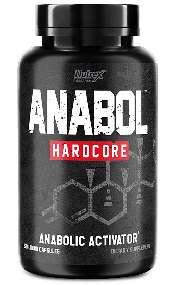 Beholder med Nutrex Anabol Hardcore specialtilskud, 60 flydende kapsler