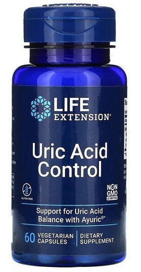 Life Extension Uric Acid Control kosttilskud med 60 vegetabilske kapsler