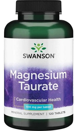 Pakning med Swanson magnesiumtaurat 100 mg, 120 tabletter