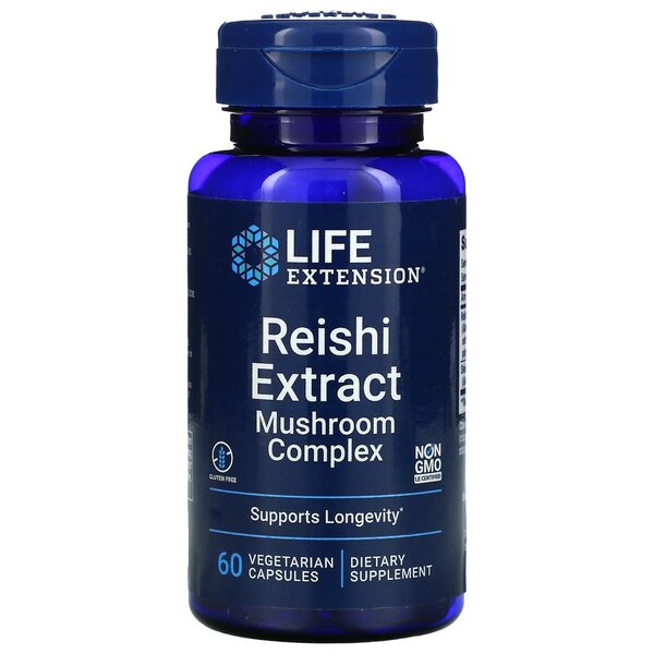 Life Extension Reishi-ekstrakt og svampekompleks, 60 vcaps