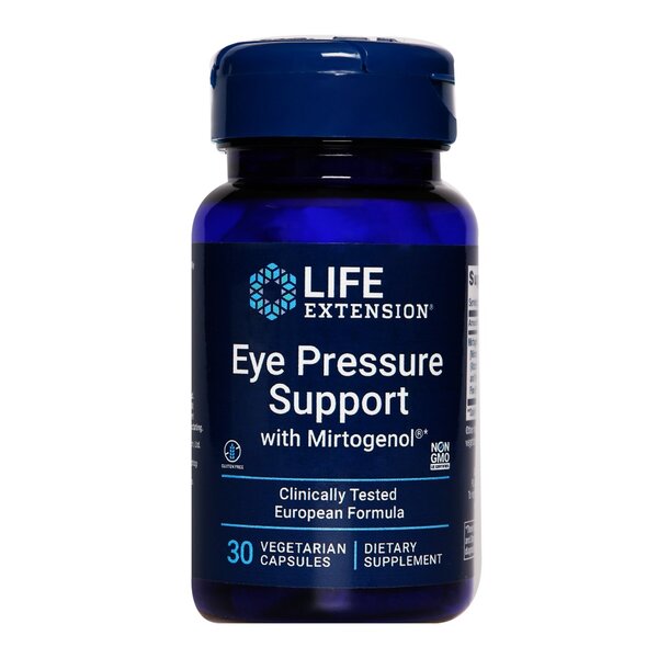 Beholder med Life Extension Mirtogenol, 30 vegetabilske kapsler