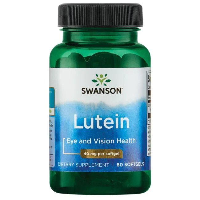 Pakning med Swanson Lutein 40 mg, 60 bløde kapsler