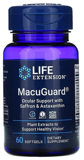 Pakning med Life Extension MacuGuard, 60 bløde kapsler
