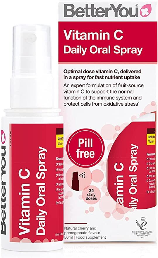BetterYou C-vitamin Daily Oral Spray med kirsebær- og granatæblearoma, 50 ml