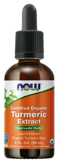 Flaske med NOW Foods flydende gurkemejeekstrakt, 59 ml