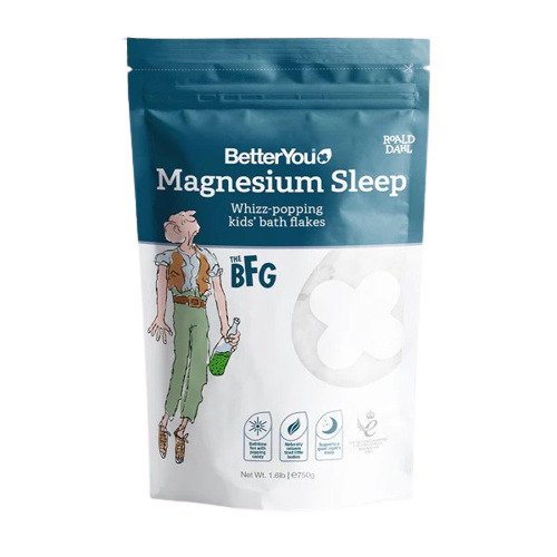 Pakke med BetterYou Magnesium Sleep-badeflager til børn, 750 g