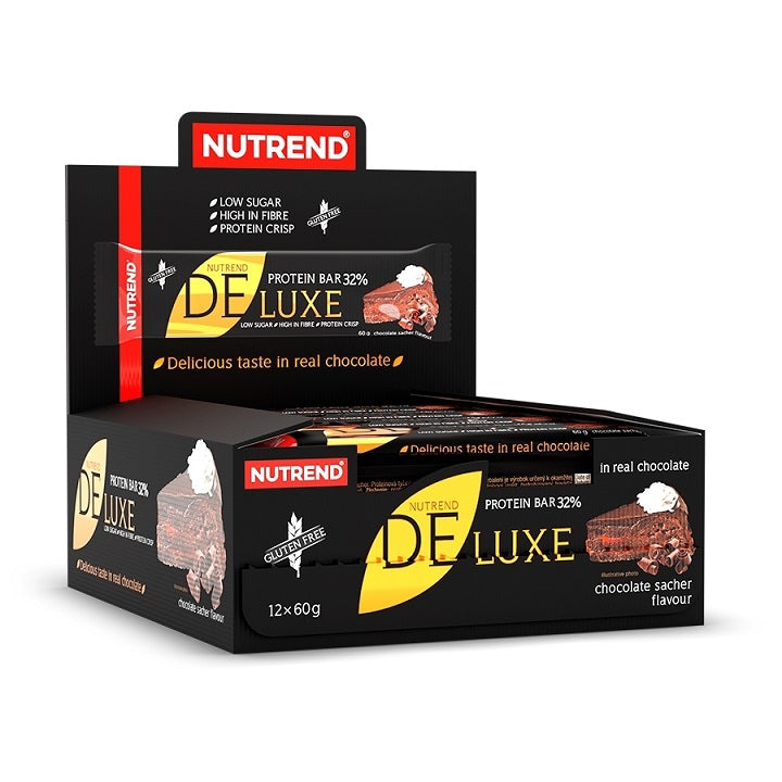 Nutrend Deluxe proteinbar i smagen Chocolate Sacher, pakke med 12 barer
