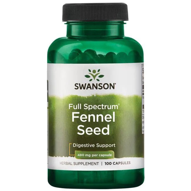 Swanson fennikelfrø med fuldt spektrum, 480 mg, 100 kapsler
