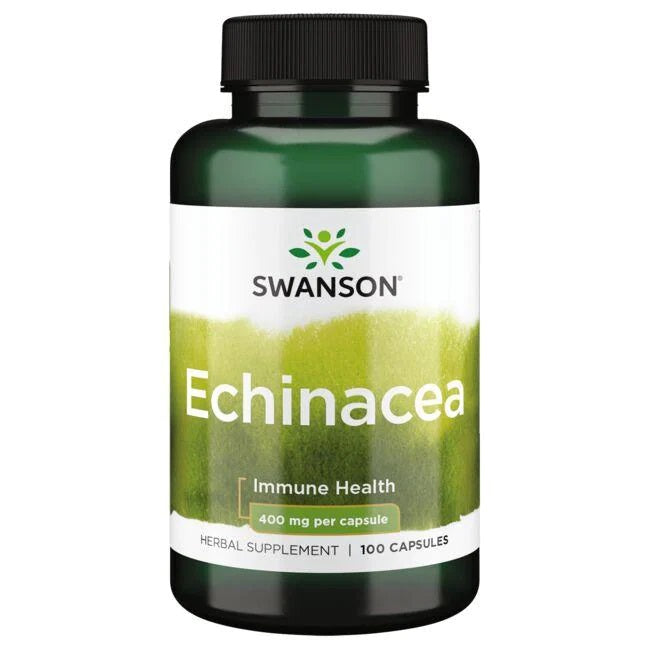 Dåse med Swanson Echinacea 400 mg, 100 kapsler