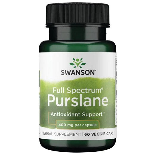 Swanson Full Spectrum Purslane 400 mg, pakke med 60 vegetabilske kapsler