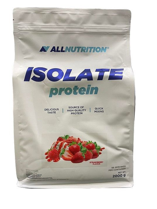 Allnutrition Isolate Protein valleisolat, 2000 g med jordbærsmag