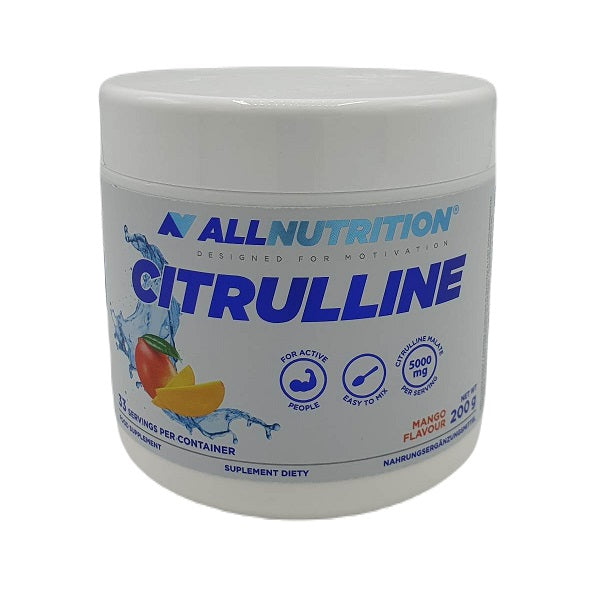 Bøtte med Allnutrition Citrullin pulver med mangosmag, 200 g