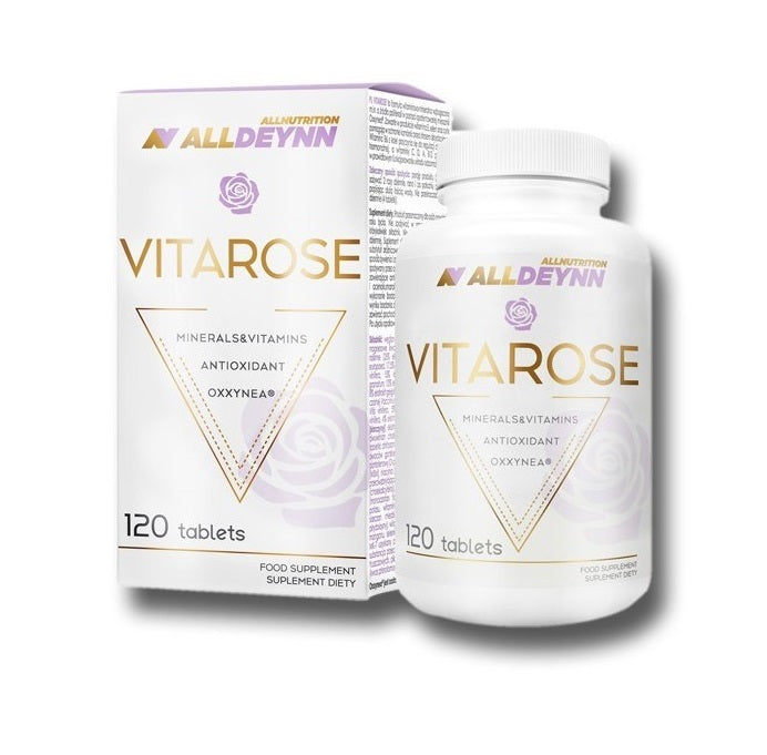 Dåse med Allnutrition AllDeynn Vitarose multivitamin til kvinder, 120 tabletter