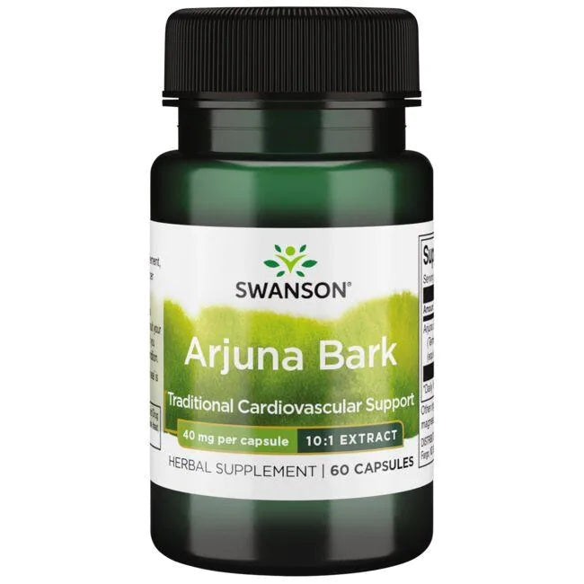 Swanson Arjuna-barkekstrakt (10:1), 40 mg, pakning med 60 kapsler