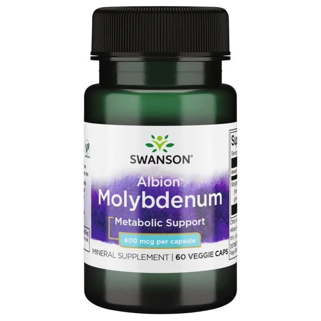 Pakning med Swanson Albion Molybdenum 400 mcg, 60 vcaps