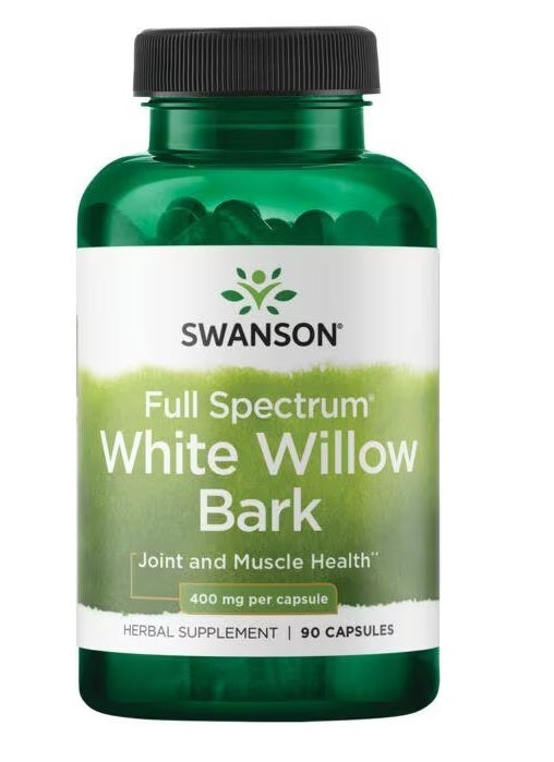 Swanson Full Spectrum hvidpilebark 400 mg med 90 kapsler