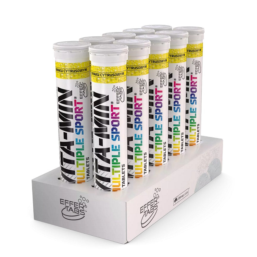 Multipakke med Olimp Nutrition Vita-Min Multiple Sport brusetabletter, citrus