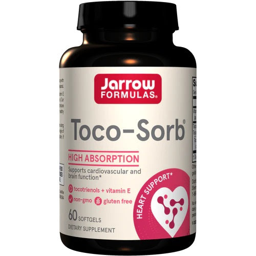 Pakning med Jarrow Formulas Toco-Sorb E-vitamin og tocotrienoler, 60 bløde kapsler