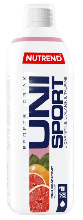 Flaske med Nutrend Unisport elektrolytkoncentrat, smag Pink Grapefruit, 1000 ml