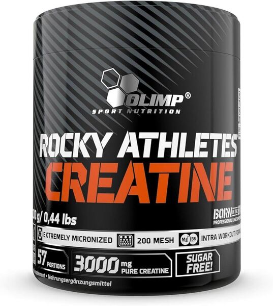 Dåse med Olimp Nutrition Rocky Athletes Creatine pulver, 200 g