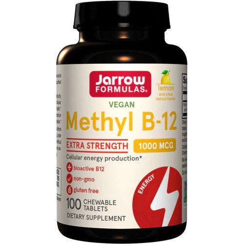 Beholder Jarrow Formulas Methyl B-12 1000 mcg med 100 veganske tyggetabletter, citron