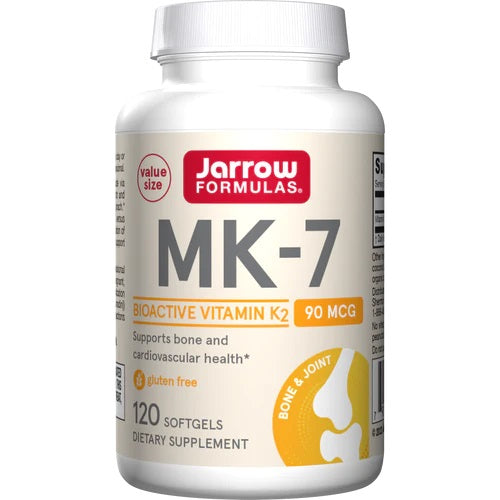 Pakke med Jarrow Formulas K2 (MK-7) 90 mcg, 120 bløde kapsler