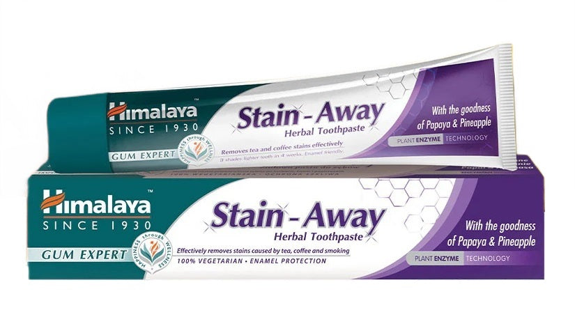Tube med Himalaya Stain-Away tandpasta, 75 ml