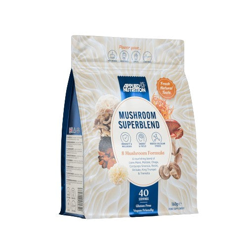 Applied Nutrition svampeblanding, pulver med otte svampeekstrakter, 160 g