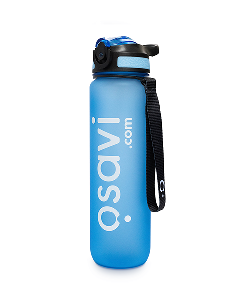 Blå Osavi drikkeflaske på 1000 ml, BPA-fri vandflaske