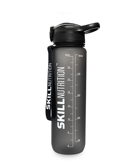 Sort Skill Nutrition Bottle vandflaske på 1000 ml, BPA-fri