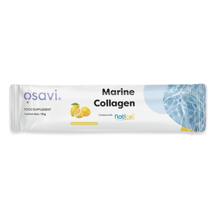 Enkeltdosis-pose med Osavi marint kollagen fra vildtfanget torsk i smagen citron, 12 g