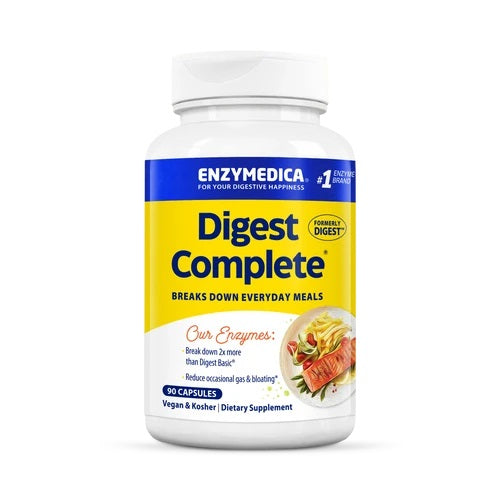 Pakning med Enzymedica Digest Complete enzymblanding, 90 kapsler