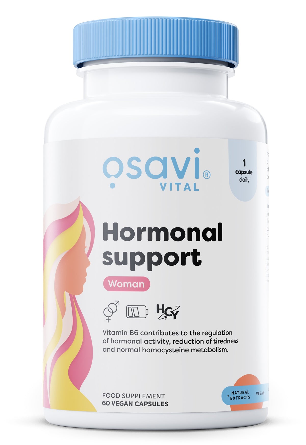 Osavi Hormonal Support Woman, pakke med 60 veganske kapsler