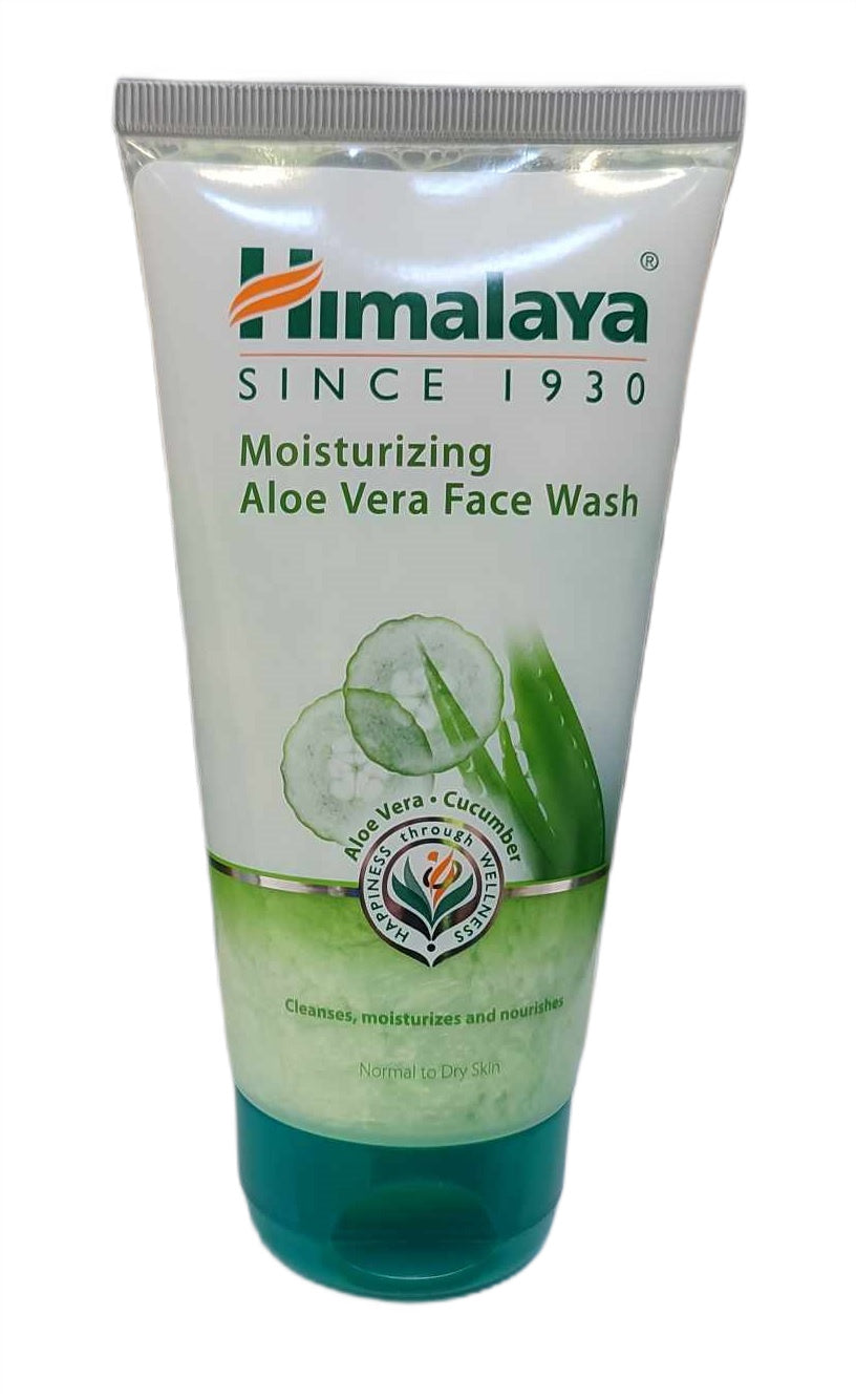 Flaske med Himalaya Moisturizing Aloe Vera Face Wash, 150 ml ansigtsrens