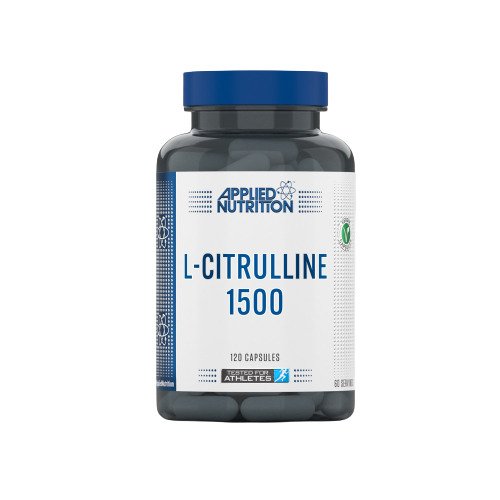Beholder med Applied Nutrition L-citrullin 1500 mg, 120 kapsler