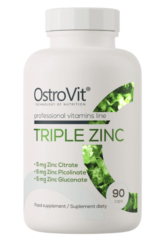 OstroVit Tripple Zinc zinkkompleks, pakke med 90 kapsler