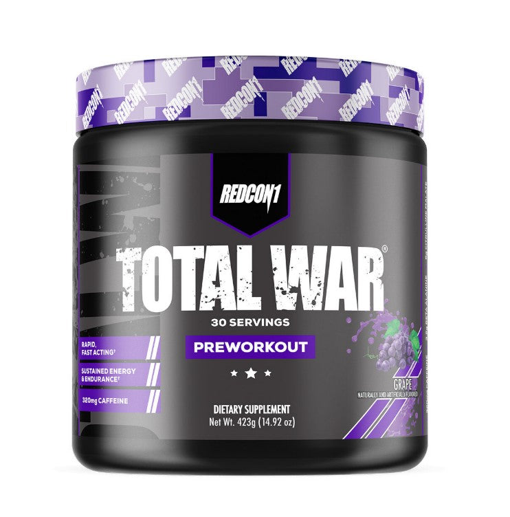 Redcon1 Total War pre-workout i smagen Grape, 423 g pulver