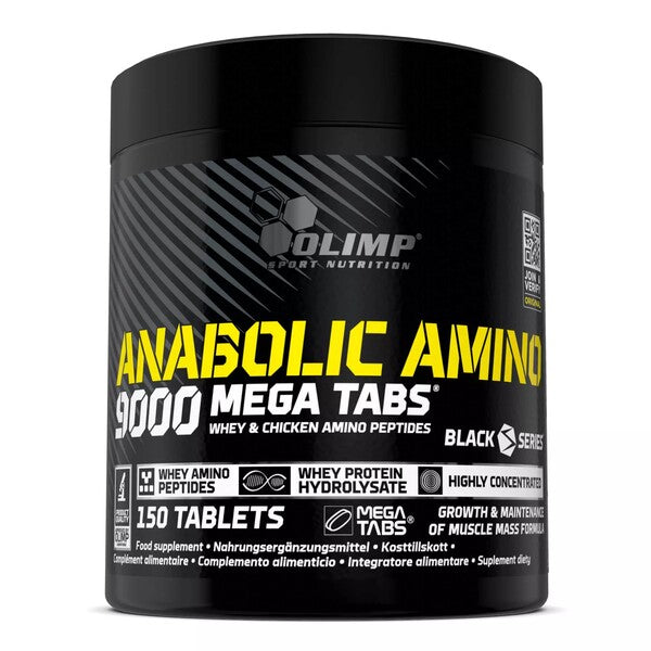 Pakke med Olimp Nutrition Anabolic Amino 9000 Mega Tabs, 150 aminosyretabletter