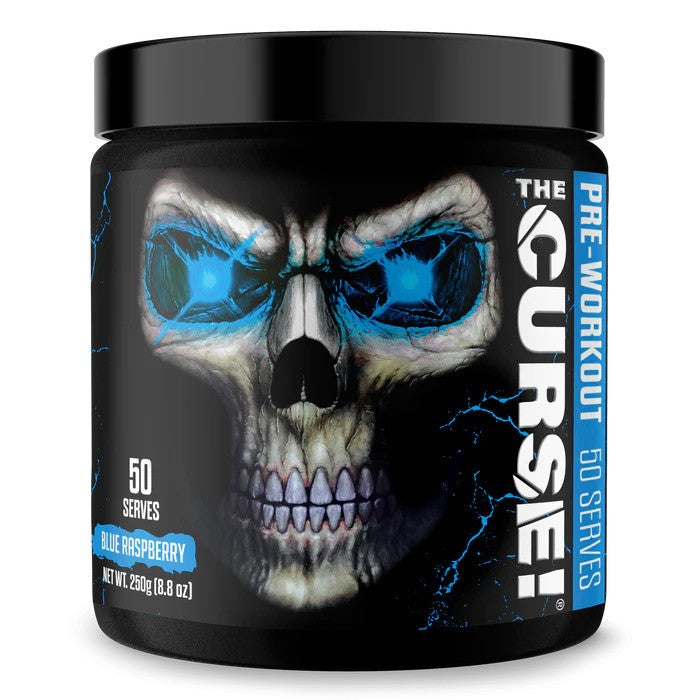 Beholder med JNX Sports The Curse! pre-workout pulver, Blue Raspberry, 250 g