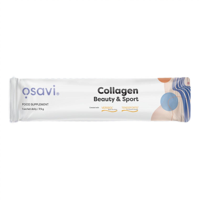 Brevpose med Osavi Collagen Beauty & Sport kollagenpeptider, 7,5 g