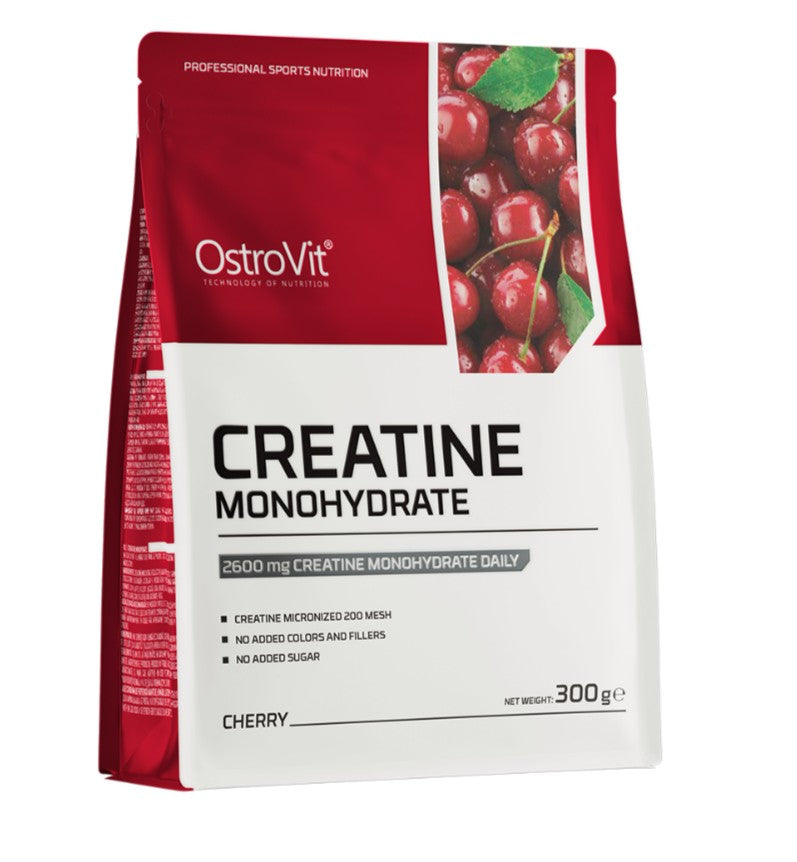 OstroVit kreatinmonohydrat med kirsebærsmag, 300 g pulver