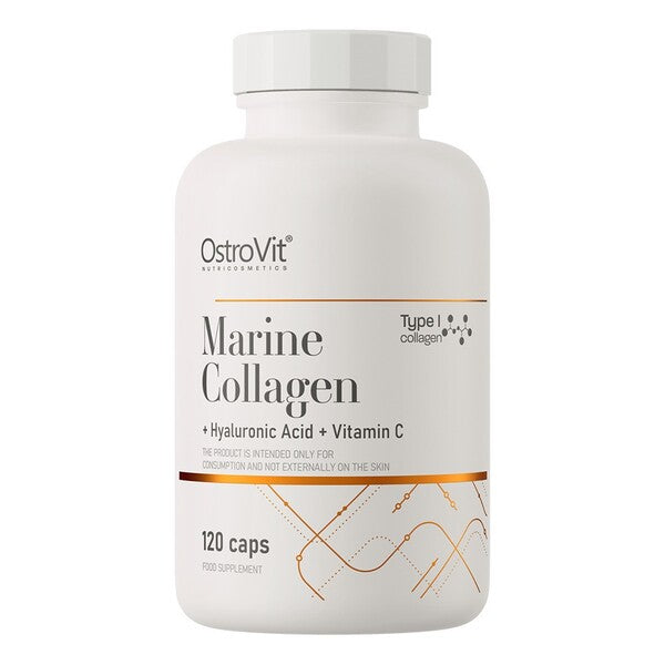 Pakke med OstroVit marint kollagen, hyaluronsyre og C-vitamin, 120 kapsler