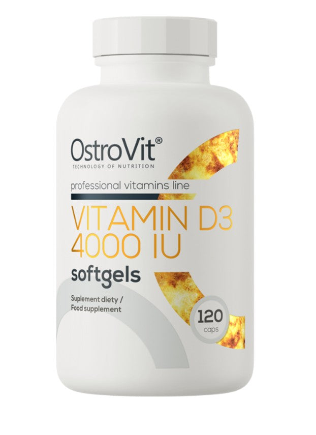Pakning med OstroVit D3-vitamin 4000, 120 bløde kapsler
