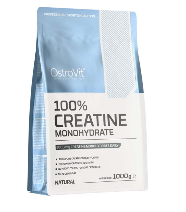 Pakning med OstroVit 100% kreatinmonohydrat, naturligt, 1000 g