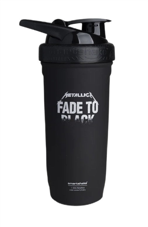 Rustfri SmartShake Reforce shaker med Metallica Fade to Black-design, 900 ml