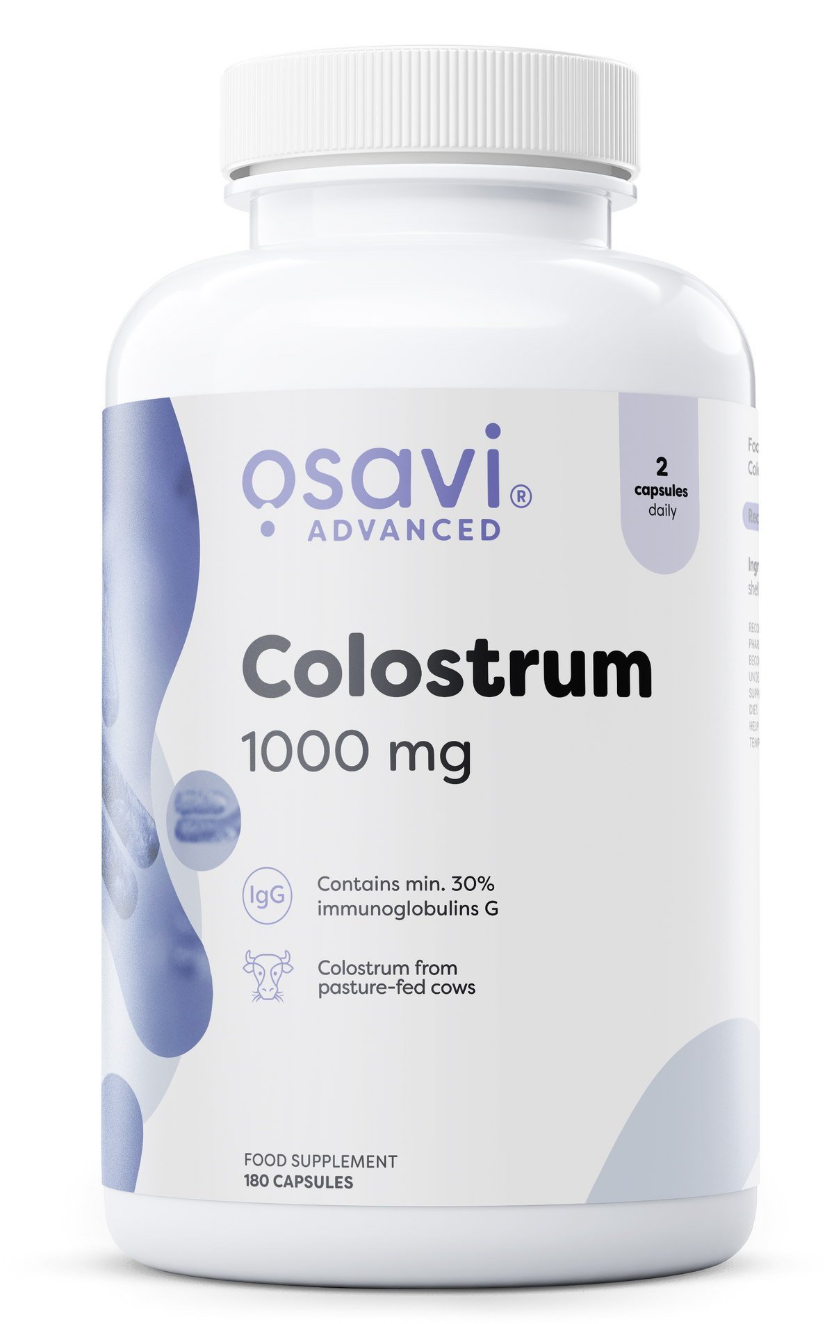 Pakke med Osavi Colostrum 1000 mg, 180 vegetariske kapsler