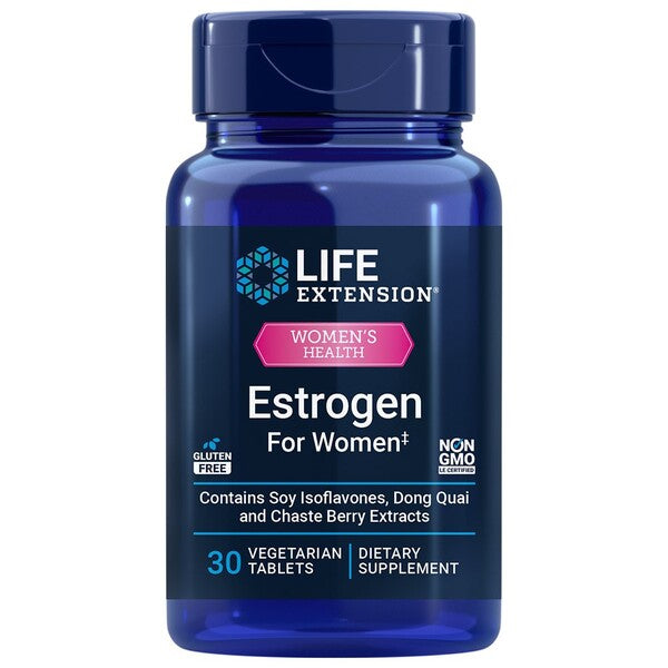 Pakning med Life Extension multivitamin til kvinder, 30 vegetariske tabletter