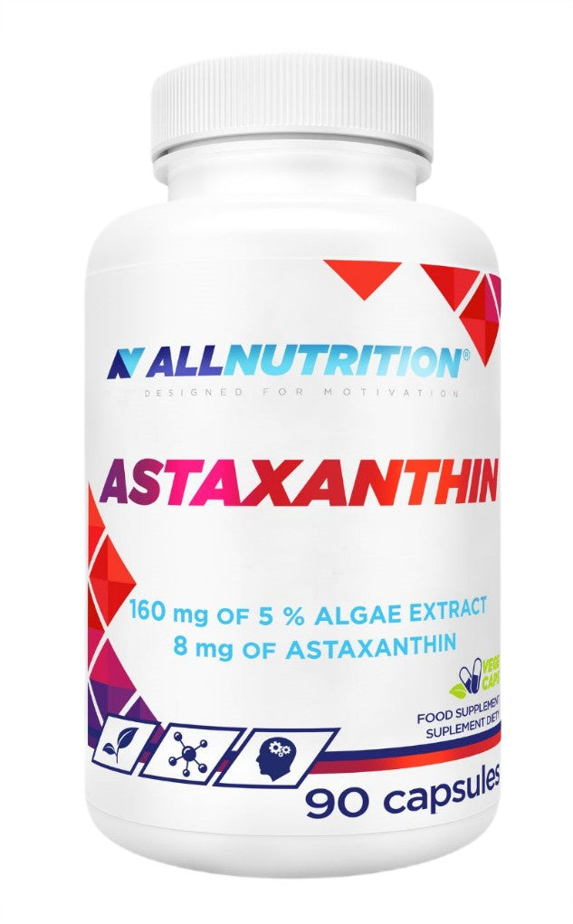 Beholder med Allnutrition Astaxanthin 4 mg, 90 vegetariske kapsler
