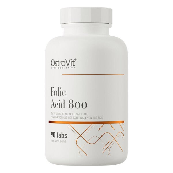 OstroVit folsyre 800 µg, pakning med 90 tabletter, vitamintilskud